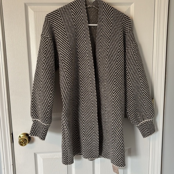Open front chevron cardigan - Picture 4 of 5